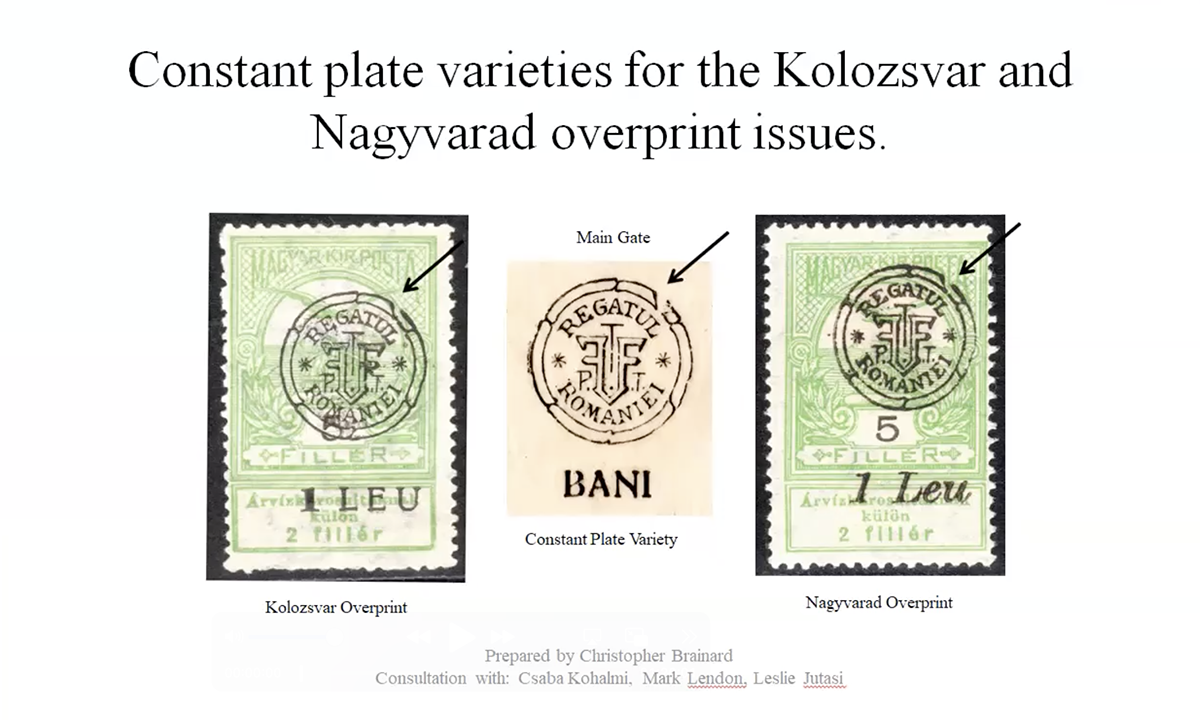 Presentation Constant Plate Varieties for Kolozsvar and Nagyvarad Overprints